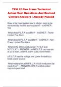 TFM 12 Fire Alarm Technical Actual Real Questions And Revised  Correct Answers | Already Passed