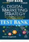 TEST BANK for Digital Marketing Strategy: An Integrated Approach to Online Marketing, 3rd Edition by Simon Kingsnorth, Chapters 1 - 22