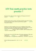ATI Teas math practice tests practice 7