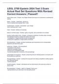 LEGL 2700 Epstein 2024 Test 3 Exam Actual Real Set Questions With Revised Correct Answers | Passed!!