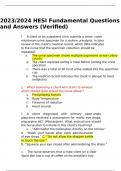 2023/2024 HESI Fundamental Questions and Answers (Verified)