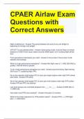 CPAER Airlaw Exam Questions with Correct Answers