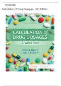        TEST BANK- Calculation of Drug Dosages, 12th Edition ( Sheila J. Ogden , 2022) All chapters || latest Edition 