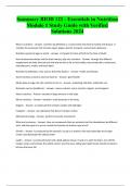 Summary BIOD 121 - Essentials in Nutrition Module 1 Study Guide with Verified Solutions 2024