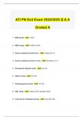 ATI PN Exit Exam 2024/2025 Q & A Graded A