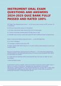INSTRUMENT ORAL EXAM QUESTIONS AND ANSWERS 2024-2025 QUIZ BANK FULLY PASSED AND RATED 100%