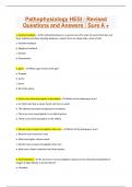 Pathophysiology HESI / Revised Questions and Answers / Sure A +