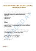 HESI RN PHARMACOLOGY EXAM QUESTIONS & GRADED A+ ANSWERS LATEST UPDATE