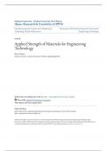 SOLUTION MANUAL: Applied Strength of Materials for Engineering Technology