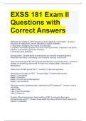 EXSS 181 Exam II Questions with Correct Answers 