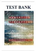 Test Bank For Sensation & Perception 9th Edition by E. Bruce Goldstein||ISBN 978-1133958475||All Chapters||Complete Guide A+