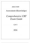 (ANCC) FNP ASSESSMENT (KNOWLEDGE) COMPREHENSIVE CBT EXAM GUIDE Q & A 2024.