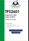 TPS2601 Assignment 2 (QUALITY ANSWERS) 2024