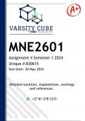 MNE2601 Assignment 4 (DETAILED ANSWERS) Semester 1 2024 - DISTINCTION GUARANTEED