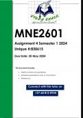 MNE2601 Assignment 4 (QUALITY ANSWERS) Semester 1 2024