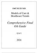(WGU D407) HLTH 3420 MODELS OF CARE & HEALTHCARE TRENDS COMPREHENSIVE FINAL EXAM