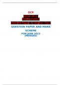 OCR  GCSE (9–1) Mathematics  J560/06 Paper 6 (Higher Tier)  QUESTION PAPER AND MARK SCHEME FOR JUNE 2023 (MERGED) 