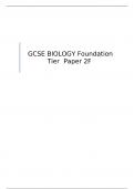 AQA  GCSE BIOLOGY Foundation Tier	Paper 2F   QUESTION PAPER FOR JUNE 2023  
