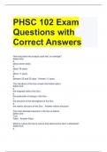 PHSC 102 Exam Questions with Correct Answers 