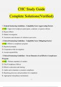 CHC Study Guide Complete Solutions(Verified)