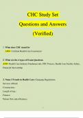 CHC Study Set  Questions and Answers (Verified)