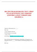 BIO 250 STRAIGHTERLINE TEST 1 PREP EXAM QUESTIONS AND VERIFIED ANSWERS LATEST VERSION 2024 GRADED A+