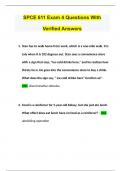 SPCE 611 Exam 4 Questions With Verified Answers
