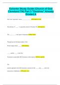 Exhorter Study Guide (Church of God Cleveland TN) Part 3 "Doctrine" Already  Graded A