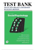 Test Bank for Social Psychology 11th Edition by Elliot Aronson, Timothy D. Wilson, Samuel R Sommers, Elizabeth Page-Gould, Neil Lewis.