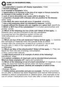 NURS 231 PATHOPHYSIOLOGY FINAL EXAM Questions and Answers (2024 / 2025) (Verified Answers)