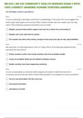 NR 442 COMMUNITY HEALTH  NURSING EXAM 2 QUESTIONS WITH 100% CORRECT ANSWERS