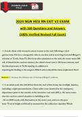 2024 NGN HESI RN EXIT V2 EXAM QUESTIONS AND ANSWERS, 100% VERIFIED NEWEST VERSION.