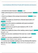 Local Anesthesia CDCA Exam Practice (60+ Questions and Answers)
