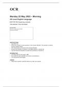 OCR  AS Level English Language   Exploring contexts   QUESTION PAPER FOR JUNE 2023     H 0 7 0 / 0 2 