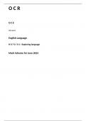 O C R    G C E  AS Level  English Language  : Exploring language   MARK SCHEME  FOR JUNE 2023     H 0 7 0 / 0 1
