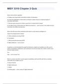 MISY 3310 Chapter 2 Quiz  questions and answers verified 2024