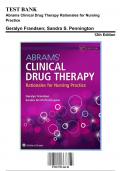 Test Bank: Abrams Clinical Drug Therapy Rationales for Nursing Practice 12th Edition by Frandsen - Ch. 1-61, 9781975136130, with Rationales