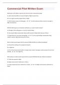 Commercial Pilot Written|262 Exam Test Review (Comprehension Questions)With Correct Answers|51 Pages