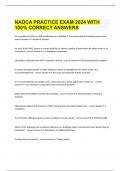  NADCA PRACTICE EXAM 2024 WITH 100% CORRECT ANSWERS