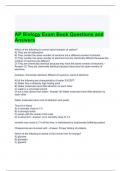 AP Biology Exam Book Questions and Answers-Graded A
