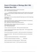 Exam 6 Principles of Biology (Biol 198) Robbie Bear KSU Exam Questions with Correct Answers 2024( A+ GRADED 100% VERIFIED)