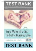 Test Bank For Safe Maternity & Pediatric Nursing Care First Edition By Luanne Linnard-Palmer EdD MSN RN CPN, Gloria Haile Coats MSN RN FNP 9780803624948 All Chapters .