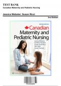 Test Bank: Canadian Maternity and Pediatric Nursing, 2nd Edition by Ricci - Chapters 1-51, 9781496386090 | Rationals Included
