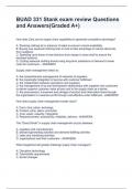 BUAD 331 Stank exam review Questions and Answers(Graded A+)