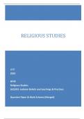 OCR 2023 GCSE Religious Studies J625/03: Judaism Beliefs and teachings & Practices Question Paper & Mark Scheme (Merged)