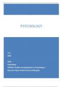OCR 2023 GCSE Psychology J203/02: Studies and applications in Psychology 2 Question Paper & Mark Scheme (Merged) PSYCHOLOGY