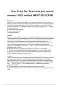  Final Exam Test Questions and correct  answers 100% verified NRNP 6635 EXAM 