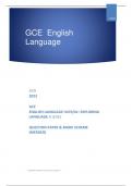 OCR 2023 GCE ENGLISH LANGUAGE H470/01: EXPLORING LANGUAGE A LEVEL QUESTION PAPER & MARK SCHEME (MERGED)