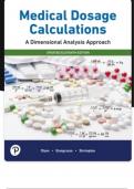 TEST BANK FOR Medical Dosage Calculations: A Dimensional Analysis Approach, Updated Edition, 11th edition ISBN-13: 9780137381296 ALL CHAPTERS