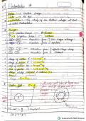 Physics chapter ( ELECTROSTATICS ) hand written notes